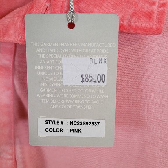 Men's Pink Polo by Nicoby Hand Dyed Premium Menswear, Style NC23S92537 - Picture 7 of 7